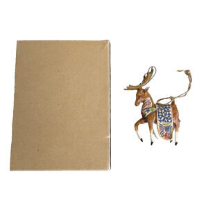 Jim Shore 2004 Reindeer Blue Blanket Ornament Heartwood Creek Enesco 117713